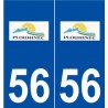 56 Plouhinec logo autocollant plaque stickers ville