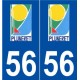 56 Pluneret logo autocollant plaque stickers ville