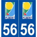 56 Pluneret logo autocollant plaque stickers ville