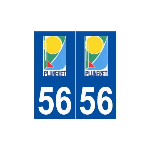 56 Pluneret logo autocollant plaque stickers ville