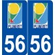 56 Pluneret logo autocollant plaque stickers ville