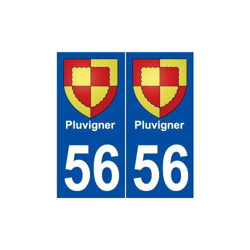56 Pluvigner blason autocollant plaque stickers ville