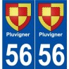 56 Pluvigner blason autocollant plaque stickers ville