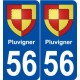 56 Pluvigner blason autocollant plaque stickers ville