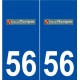 56 Pluvigner logo autocollant plaque stickers ville