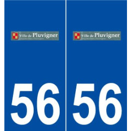56 Pluvigner logo autocollant plaque stickers ville
