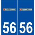 56 Pluvigner logo autocollant plaque stickers ville
