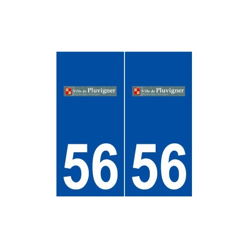 56 Pluvigner logo autocollant plaque stickers ville