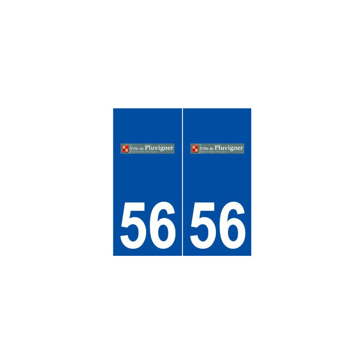 56 Pluvigner logo autocollant plaque stickers ville