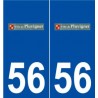 56 Pluvigner logo autocollant plaque stickers ville