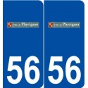 56 Pluvigner logo autocollant plaque stickers ville