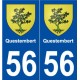 56 Questembert blason autocollant plaque stickers ville
