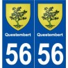 56 Questembert blason autocollant plaque stickers ville