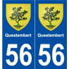 56 Questembert blason autocollant plaque stickers ville