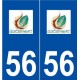 56 Questembert logo autocollant plaque stickers ville
