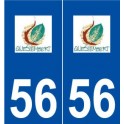 56 Questembert logo autocollant plaque stickers ville