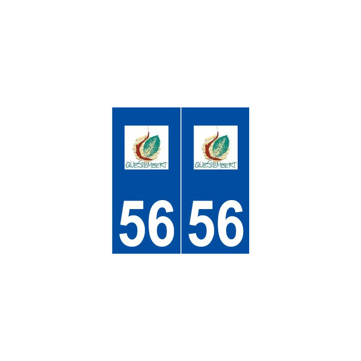 56 Questembert logo autocollant plaque stickers ville