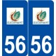 56 Questembert logo autocollant plaque stickers ville