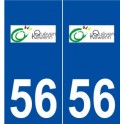 56 Quéven logo autocollant plaque stickers ville