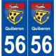 56 Quiberon blason autocollant plaque stickers ville