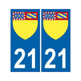 21 Côte d'Or autocollant plaque blason armoiries stickers département