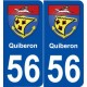 56 Quiberon blason autocollant plaque stickers ville
