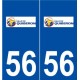 56 Quiberon logo autocollant plaque stickers ville