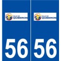 56 Quiberon logo autocollant plaque stickers ville