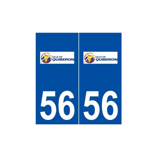 56 Quiberon logo autocollant plaque stickers ville