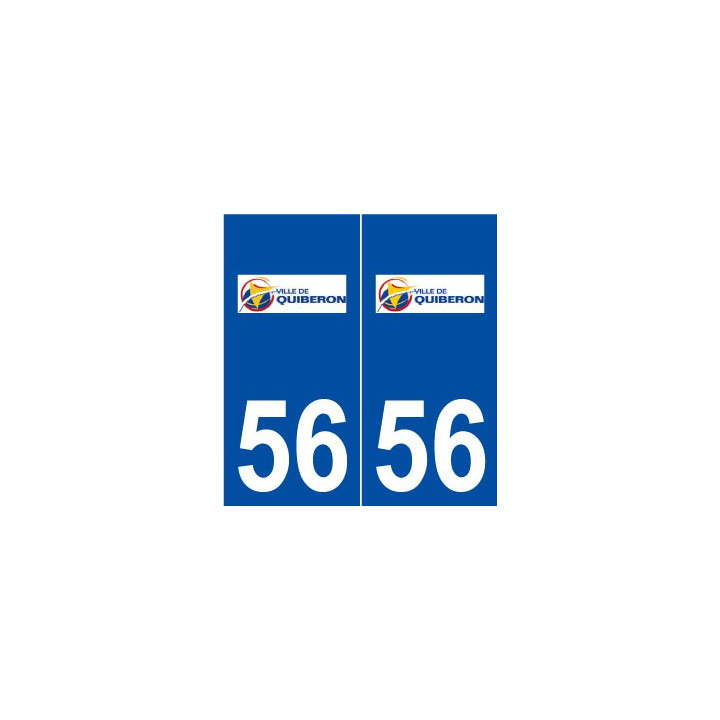 56 Quiberon logo autocollant plaque stickers ville