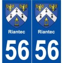 56 Riantec blason autocollant plaque stickers ville