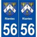56 Riantec blason autocollant plaque stickers ville