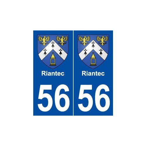 56 Riantec blason autocollant plaque stickers ville