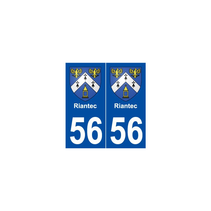 56 Riantec blason autocollant plaque stickers ville