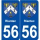 56 Riantec blason autocollant plaque stickers ville