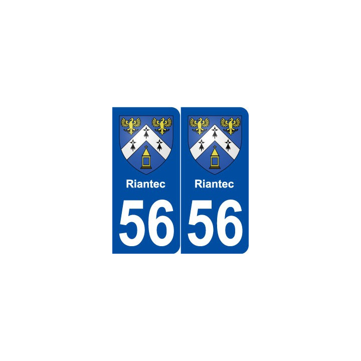 56 Riantec blason autocollant plaque stickers ville