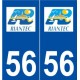 56 Riantec logo autocollant plaque stickers ville