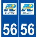56 Riantec logo autocollant plaque stickers ville