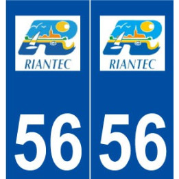 56 Riantec logo autocollant plaque stickers ville