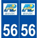 56 Riantec logo autocollant plaque stickers ville