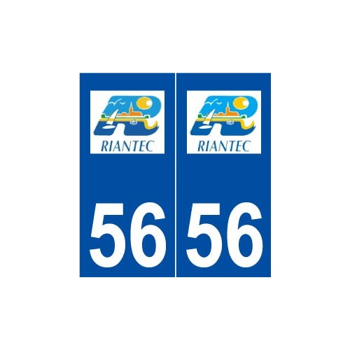 56 Riantec logo autocollant plaque stickers ville