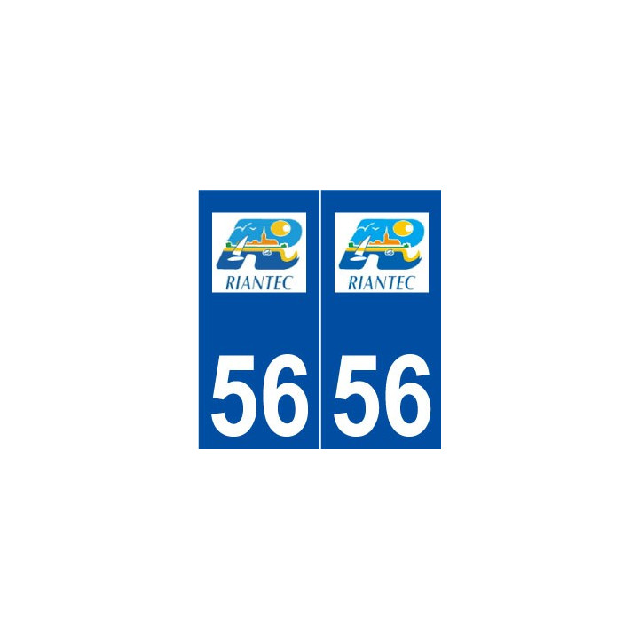56 Riantec logo autocollant plaque stickers ville
