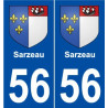 56 Sarzeau blason autocollant plaque stickers ville