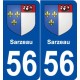 56 Sarzeau blason autocollant plaque stickers ville