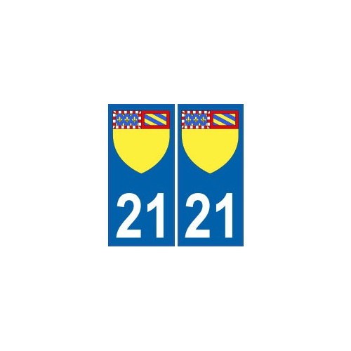 21 Côte d'Or autocollant plaque blason armoiries stickers département