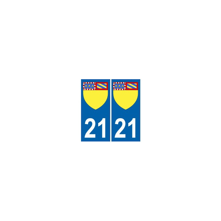21 Côte d'Or autocollant plaque blason armoiries stickers département