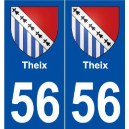 56 Theix blason autocollant plaque stickers ville