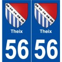 56 Theix blason autocollant plaque stickers ville