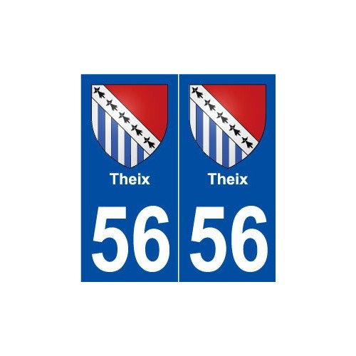 56 Theix blason autocollant plaque stickers ville