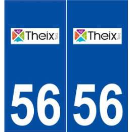 56 Theix logo autocollant plaque stickers ville